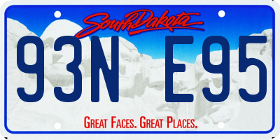 SD license plate 93NE95