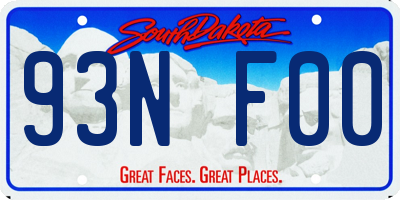 SD license plate 93NF00