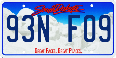 SD license plate 93NF09