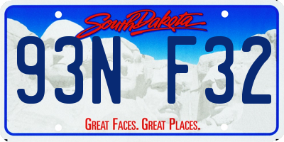 SD license plate 93NF32