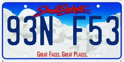 SD license plate 93NF53