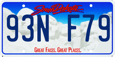 SD license plate 93NF79