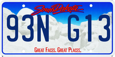 SD license plate 93NG13