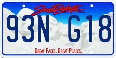 SD license plate 93NG18
