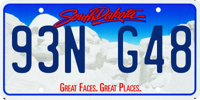 SD license plate 93NG48