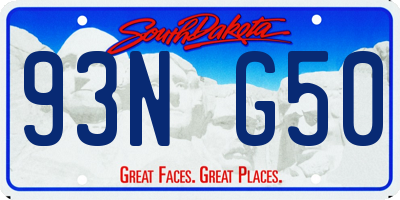 SD license plate 93NG50