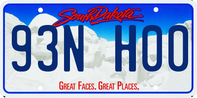 SD license plate 93NH00