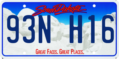 SD license plate 93NH16