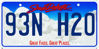 SD license plate 93NH20