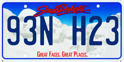 SD license plate 93NH23