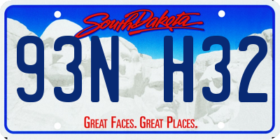 SD license plate 93NH32