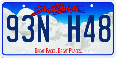 SD license plate 93NH48