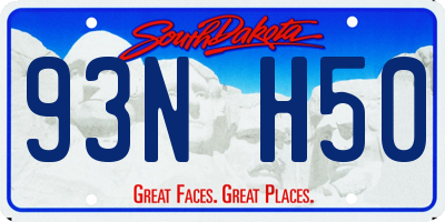 SD license plate 93NH50