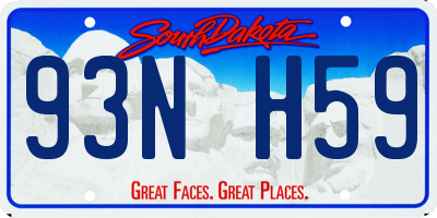 SD license plate 93NH59