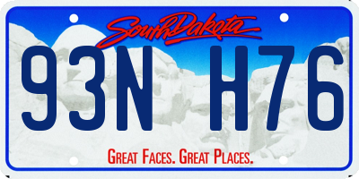 SD license plate 93NH76