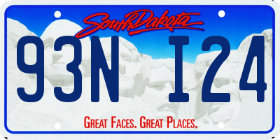 SD license plate 93NI24