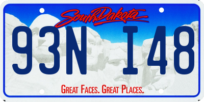 SD license plate 93NI48