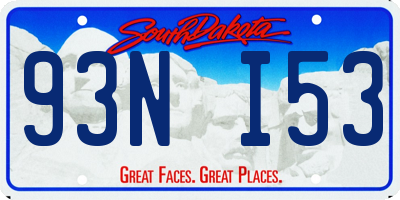 SD license plate 93NI53
