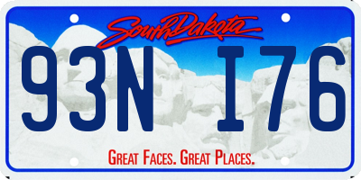 SD license plate 93NI76