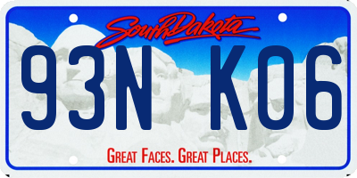 SD license plate 93NK06