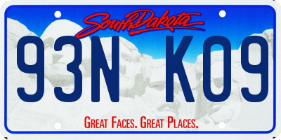 SD license plate 93NK09