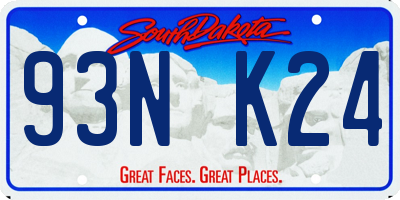SD license plate 93NK24