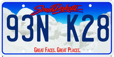 SD license plate 93NK28