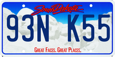 SD license plate 93NK55