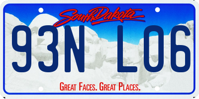 SD license plate 93NL06