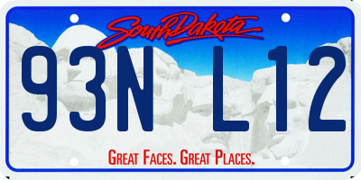 SD license plate 93NL12