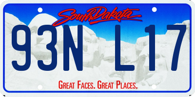 SD license plate 93NL17