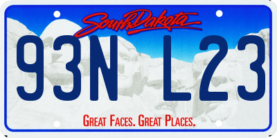 SD license plate 93NL23