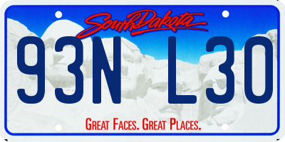 SD license plate 93NL30