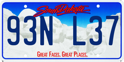SD license plate 93NL37