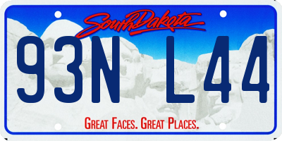 SD license plate 93NL44