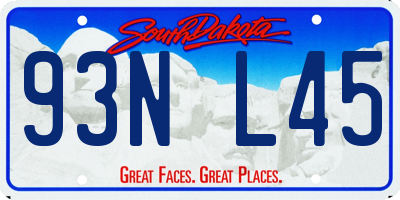 SD license plate 93NL45