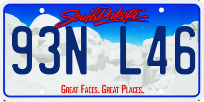 SD license plate 93NL46