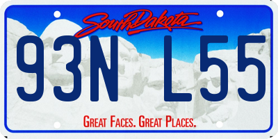 SD license plate 93NL55