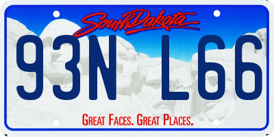 SD license plate 93NL66