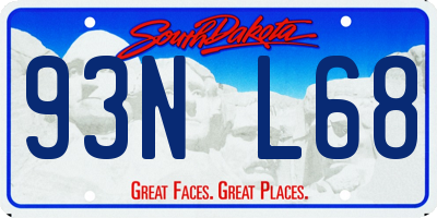 SD license plate 93NL68