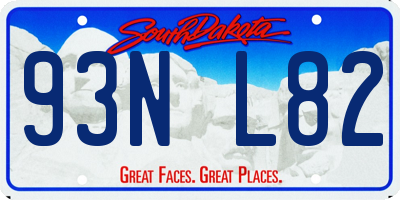 SD license plate 93NL82