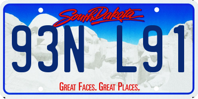 SD license plate 93NL91