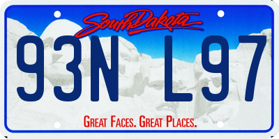 SD license plate 93NL97