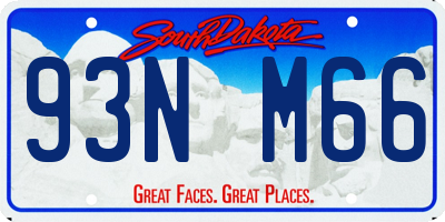 SD license plate 93NM66