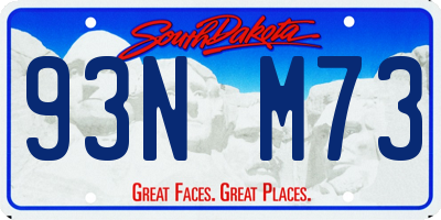 SD license plate 93NM73