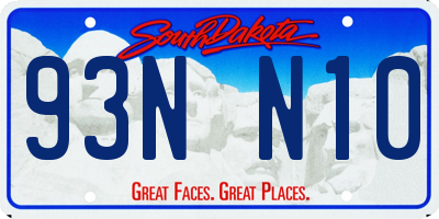 SD license plate 93NN10