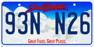 SD license plate 93NN26