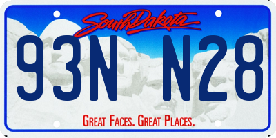 SD license plate 93NN28