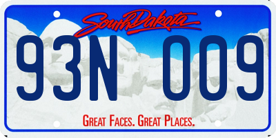 SD license plate 93NO09