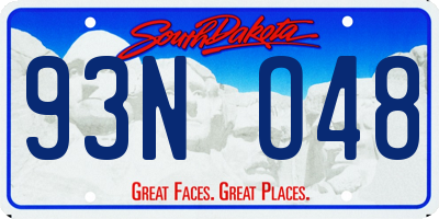 SD license plate 93NO48